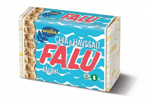 Knäckebröd Wasa - Falu Råg-Rut Chia & Havssalt 235 g