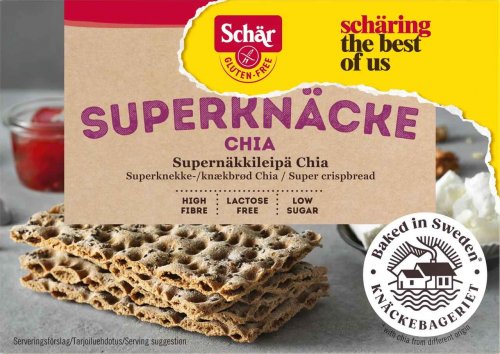 Schär Glutenfria Superknäcke Chia 140 g