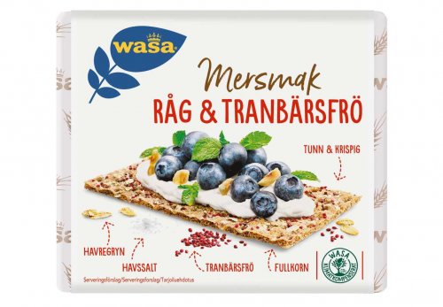 Knäckebröd Wasa - Mersmak Råg & Tranbärsfrö 245 g